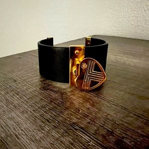 Tory Burch gold plated heart  bracelet
